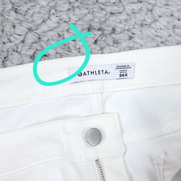 READ Athleta Sculptek Ultra Skinny Jeans in White Plus size 26 26X Stretch - Picture 7 of 13